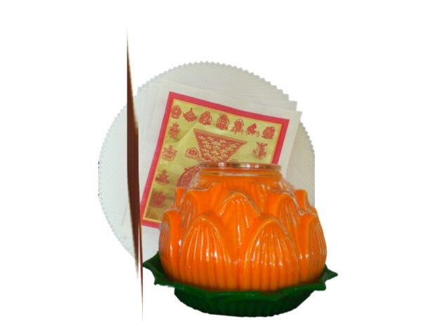 Big Lotus Candle Offering Set | 大莲花烛配套供品